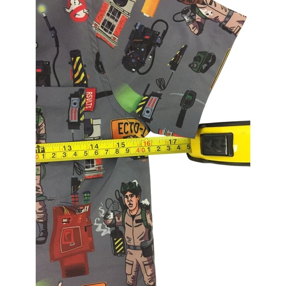 RSVLTS x Ghostbusters Aint Afraid Kunuflex Shirt Gray Boys Medium Short Sleeve - Picture 5 of 7